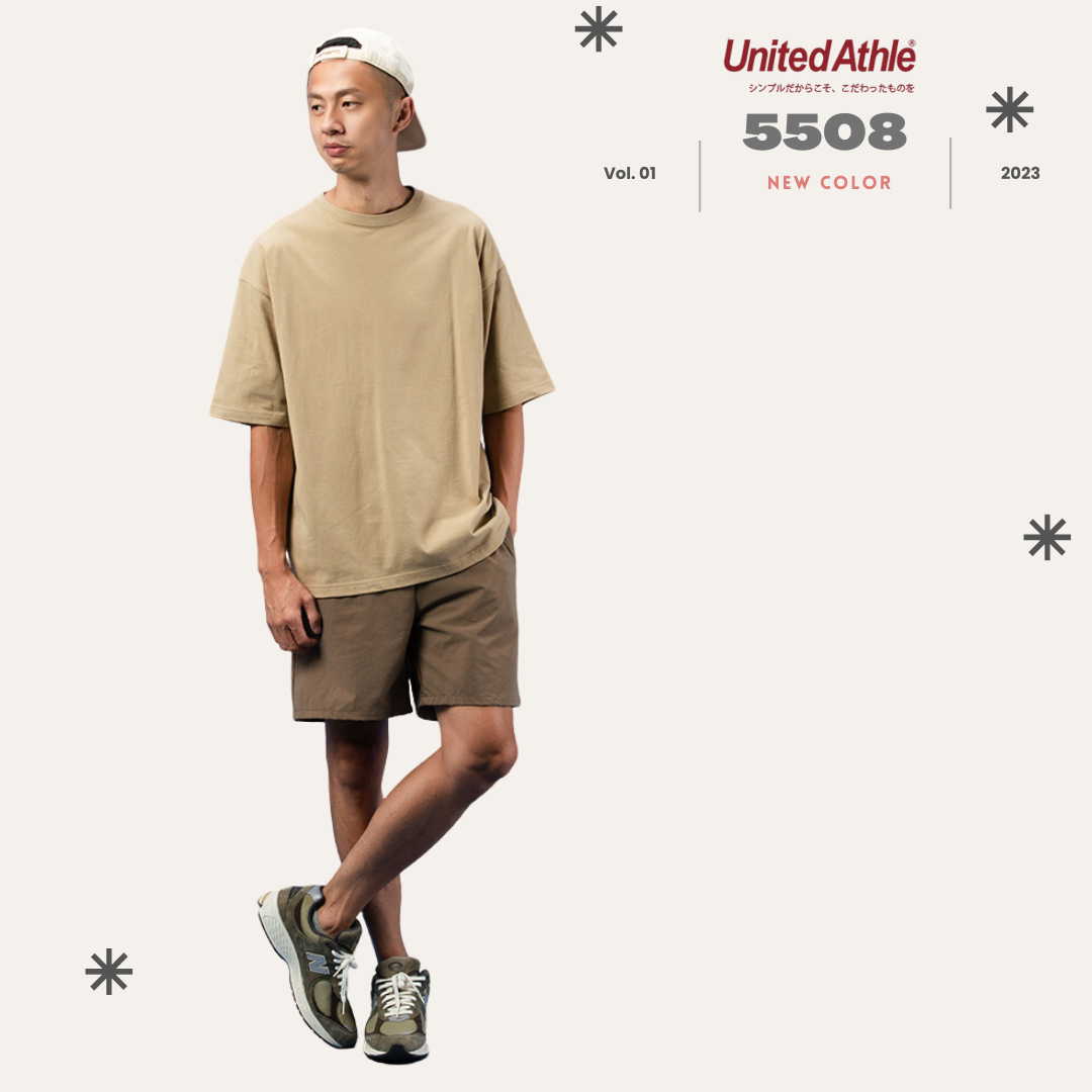 日本 United Athle 5.6oz 寬版落肩短T 5508 寬鬆純棉 無口袋  - UA5508