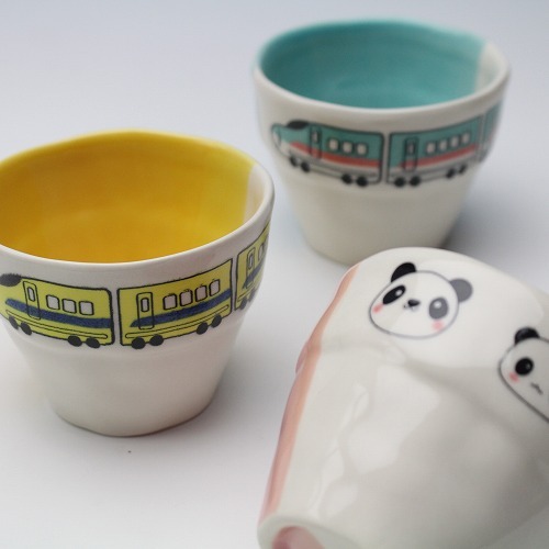 日本新幹線萬古燒陶瓷杯