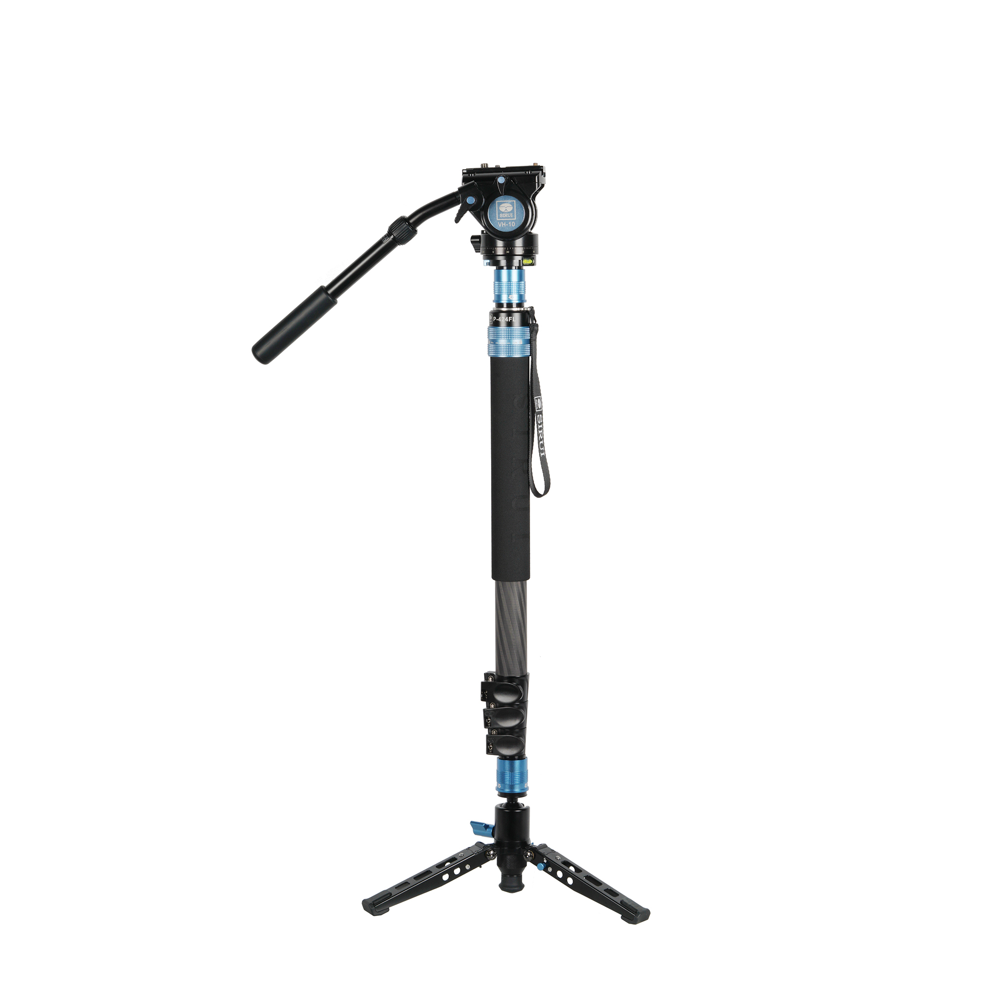 SIRUI P-424FL+VH-10 思銳 多功能旋轉 碳纖維單腳架套組