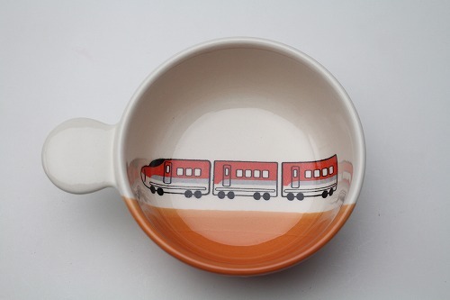 日本新幹線萬古燒陶瓷湯碗