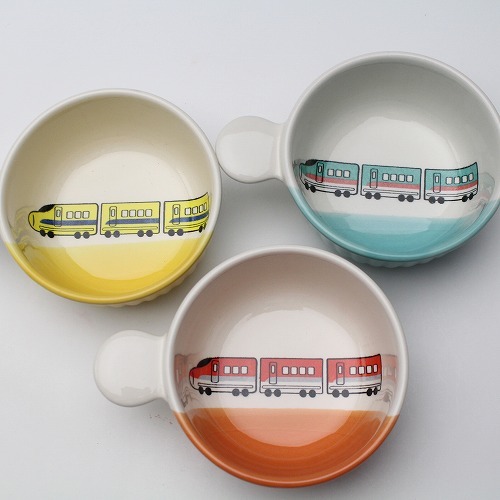 日本新幹線萬古燒陶瓷湯碗