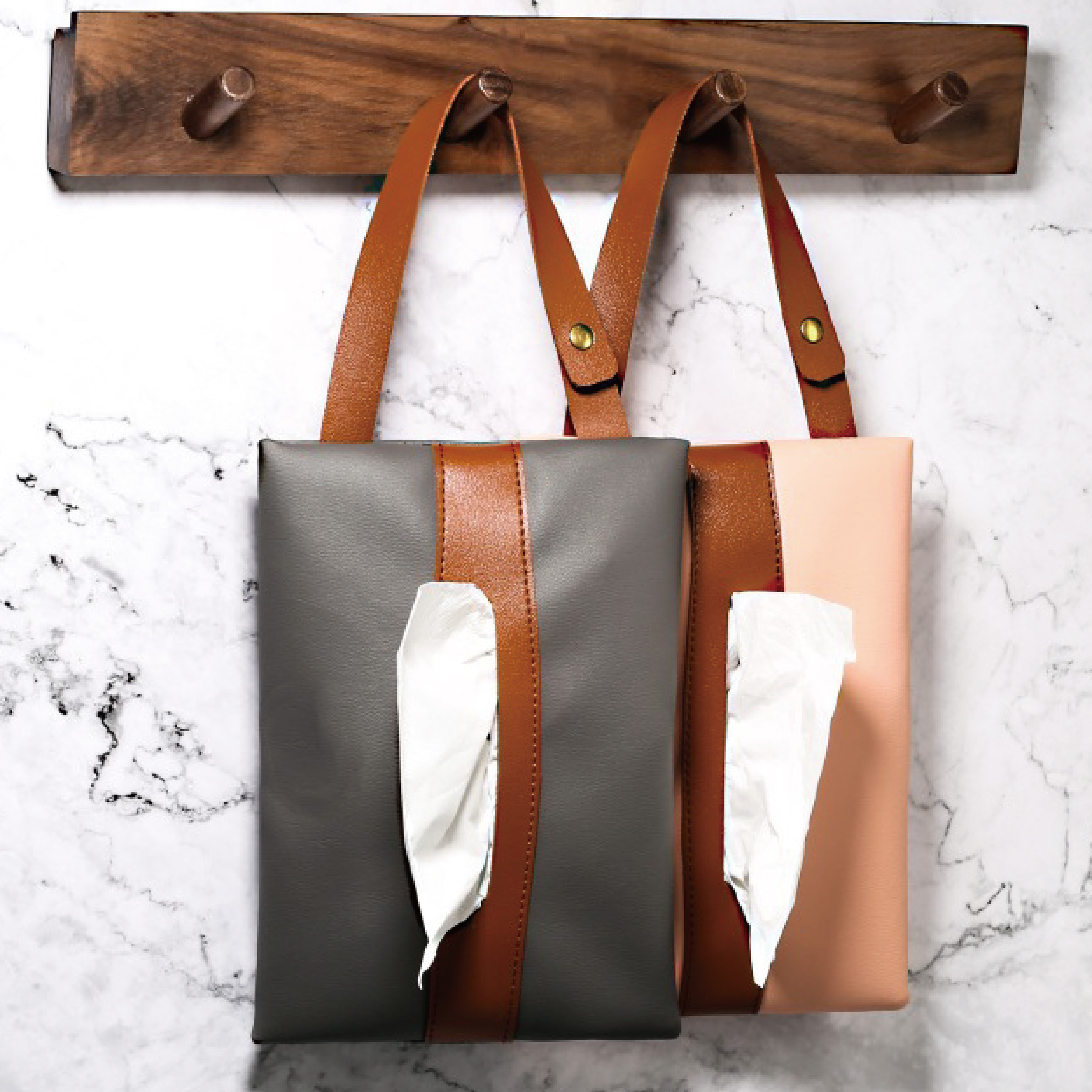 PU皮革懸掛衛生紙收納袋