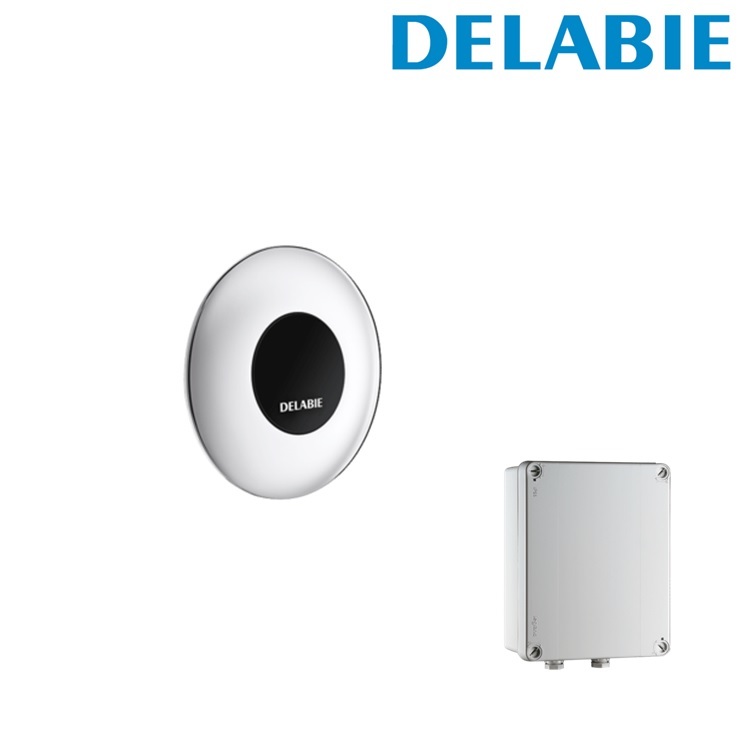 Delabie "TEMPOMATIC" 428150 + 406220 Urinal sensor valve, 230/12V mains supply with transformer - Wels
