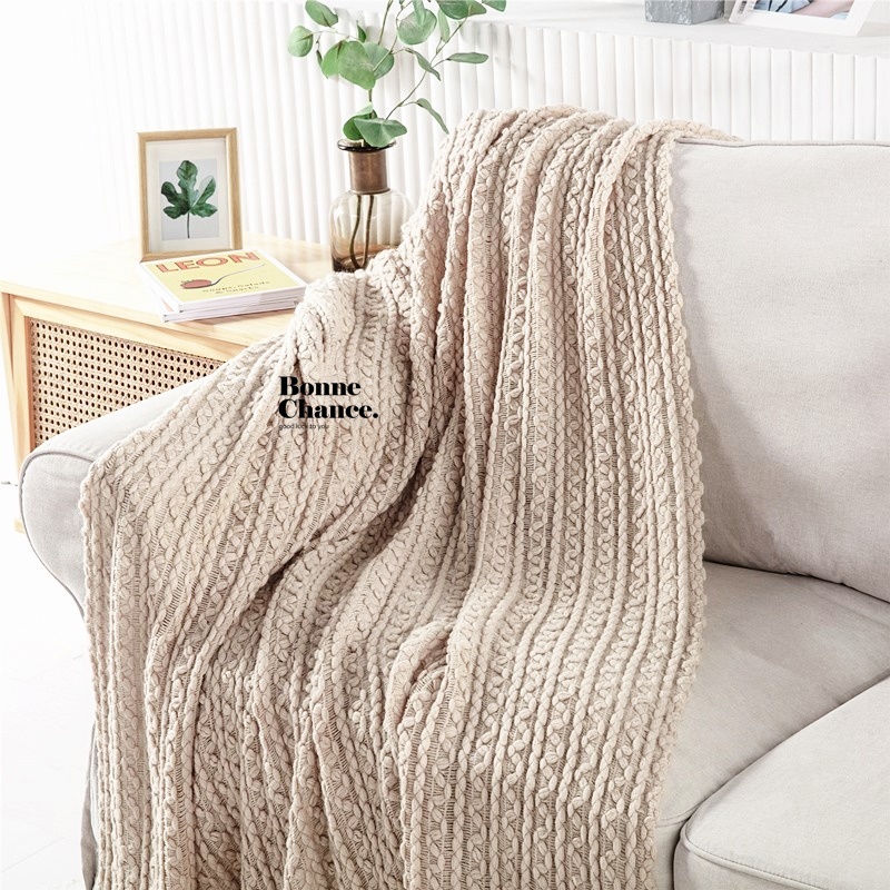 北歐編織麻花沙發毯 六色