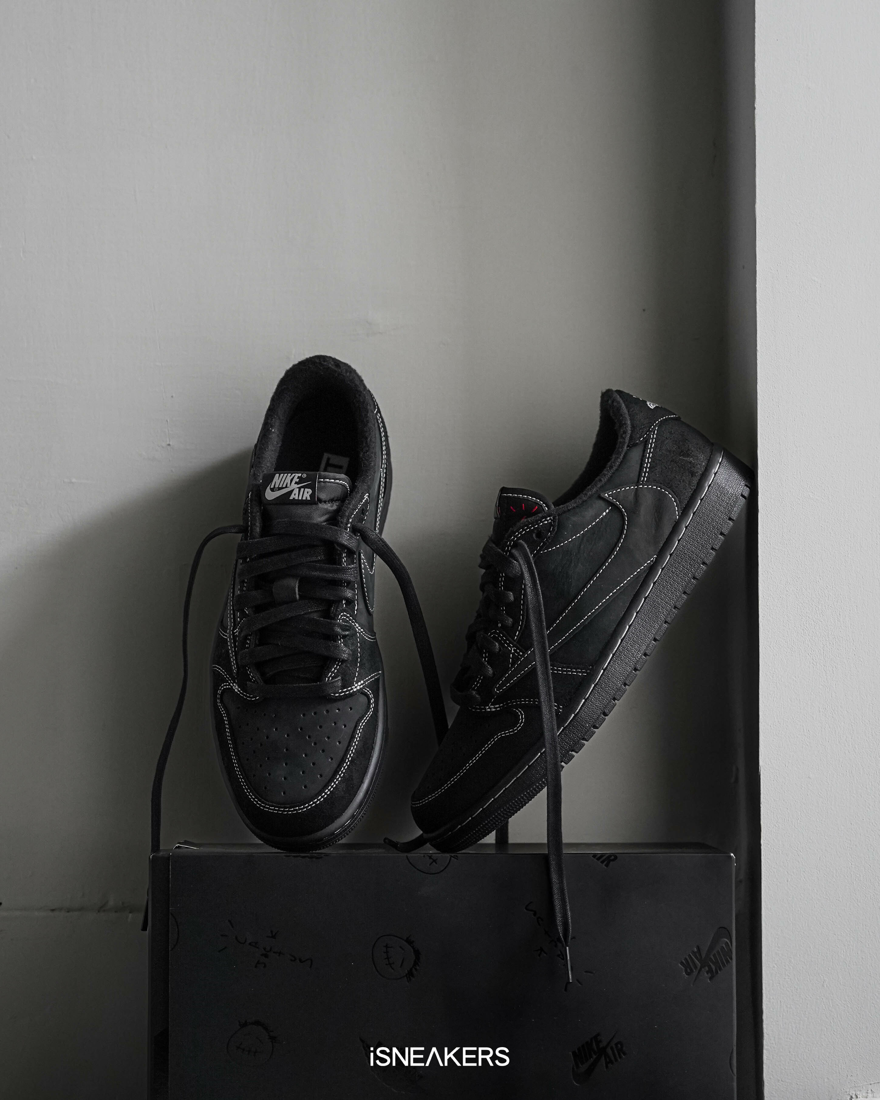 iSNEAKERS｜Travis Scott x Air Jordan 1 OG “Black/Phantom” 倒鉤 黑武士倒勾 DM7866-001