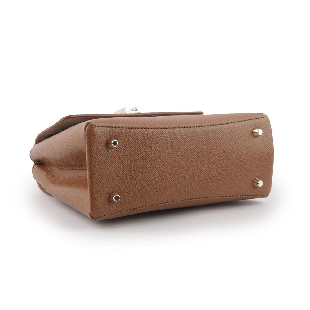 【FURLA】1927 拱門轉釦迷你手提/斜背二用包(白蘭地酒色) WB00109 ARE000 03B00