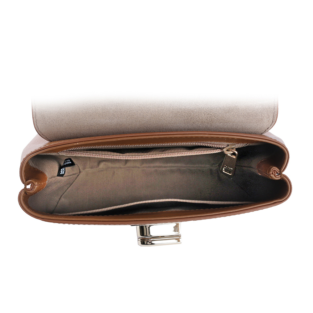 【FURLA】1927 拱門轉釦迷你手提/斜背二用包(白蘭地酒色) WB00109 ARE000 03B00