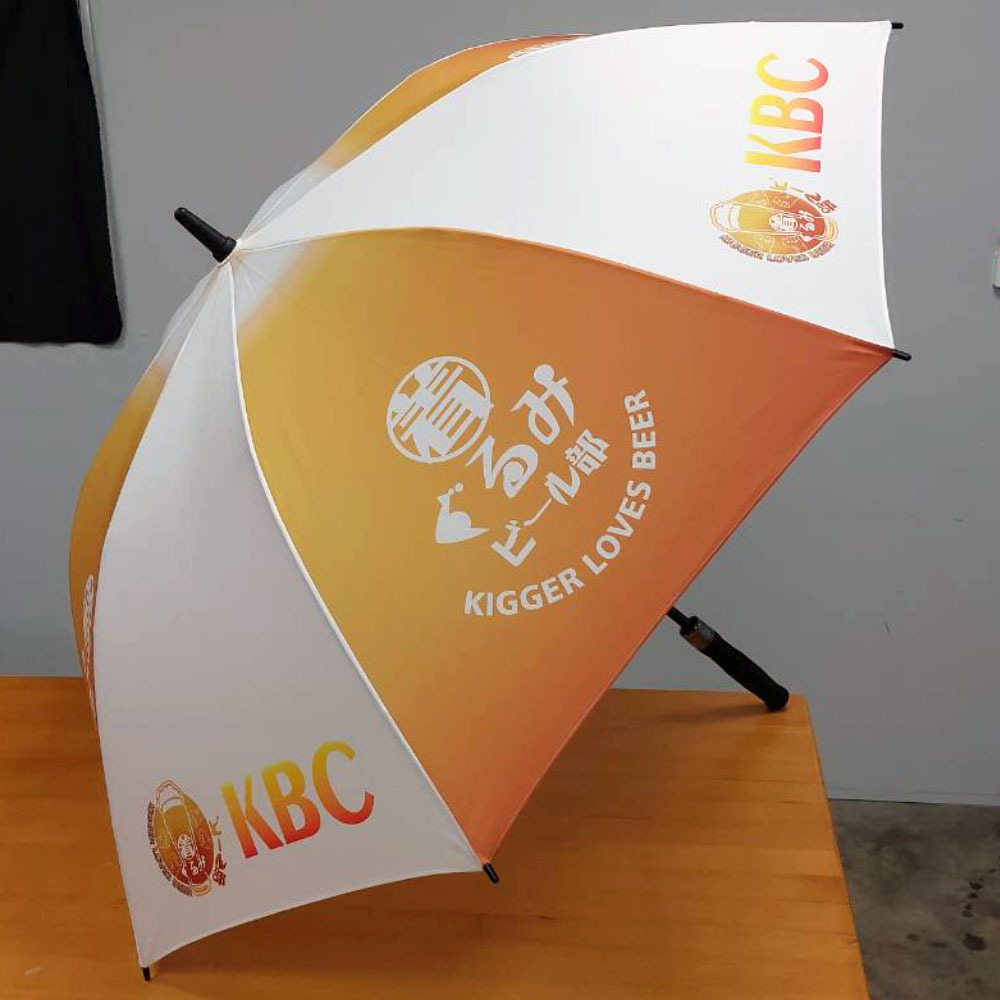 個人訂製單支攝影道具傘,27"*8K全FRP自動高爾夫球傘,190T PG布數位印刷