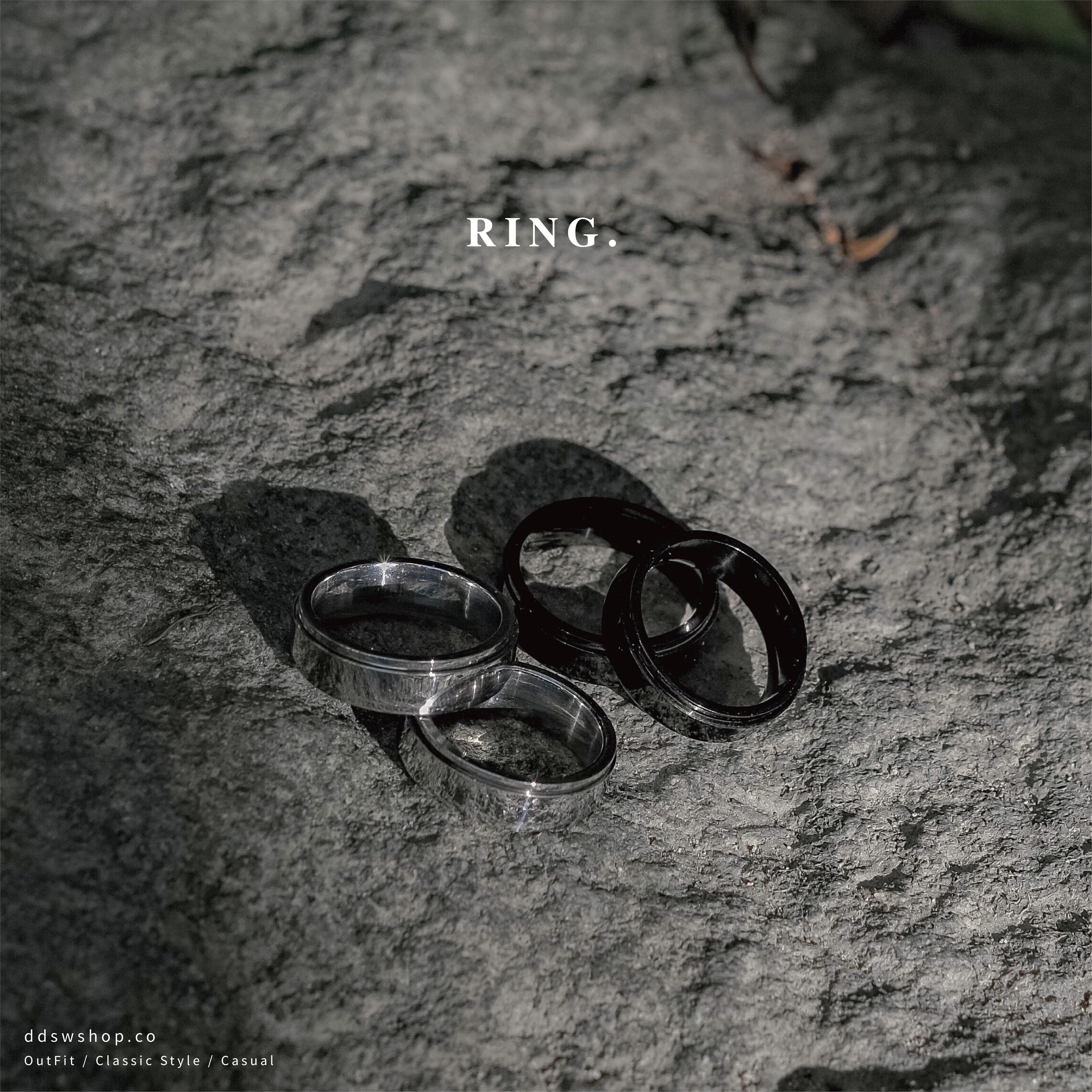 D.ecorate 光面轉圈戒指