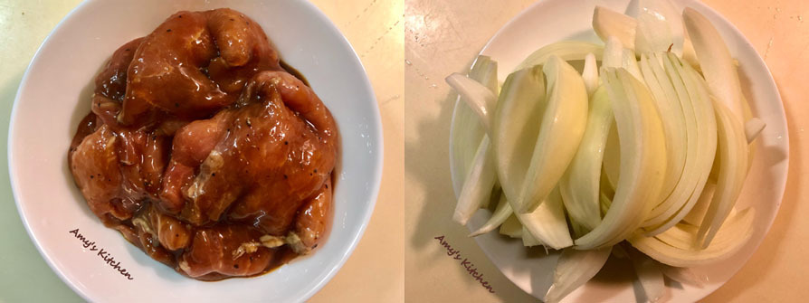 洋蔥豬排 步驟1、2