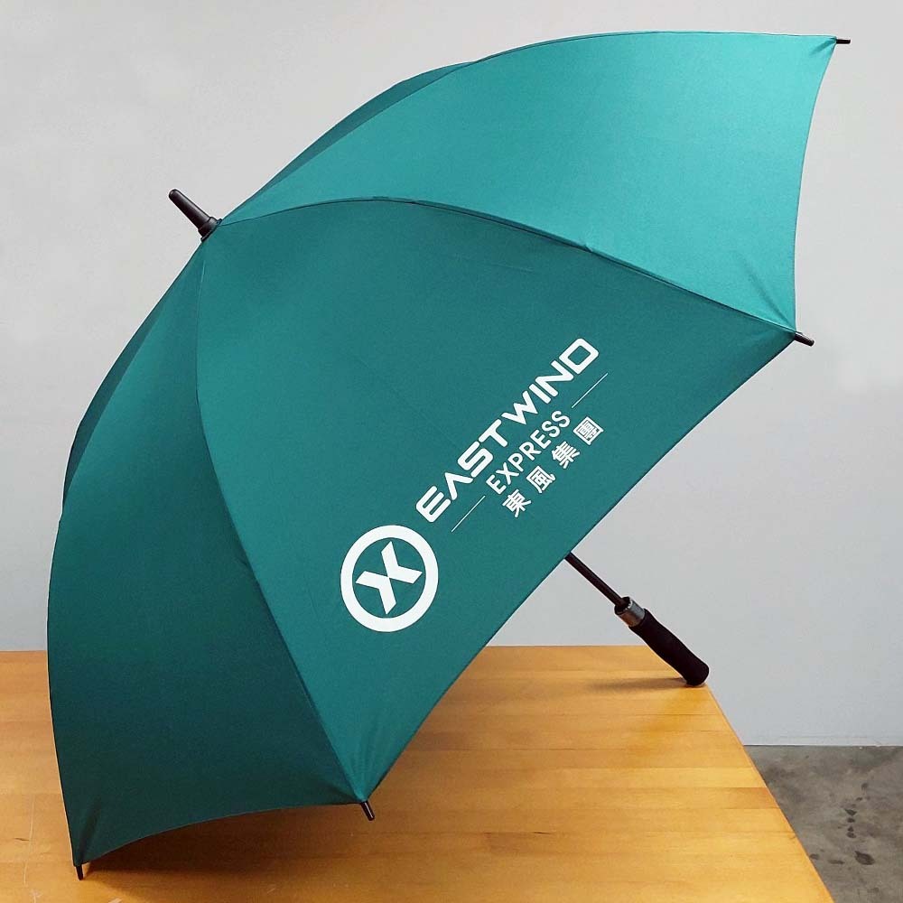 物流公司訂製30"*8K全FRP自動高爾夫球傘,網版印刷單色LOGO