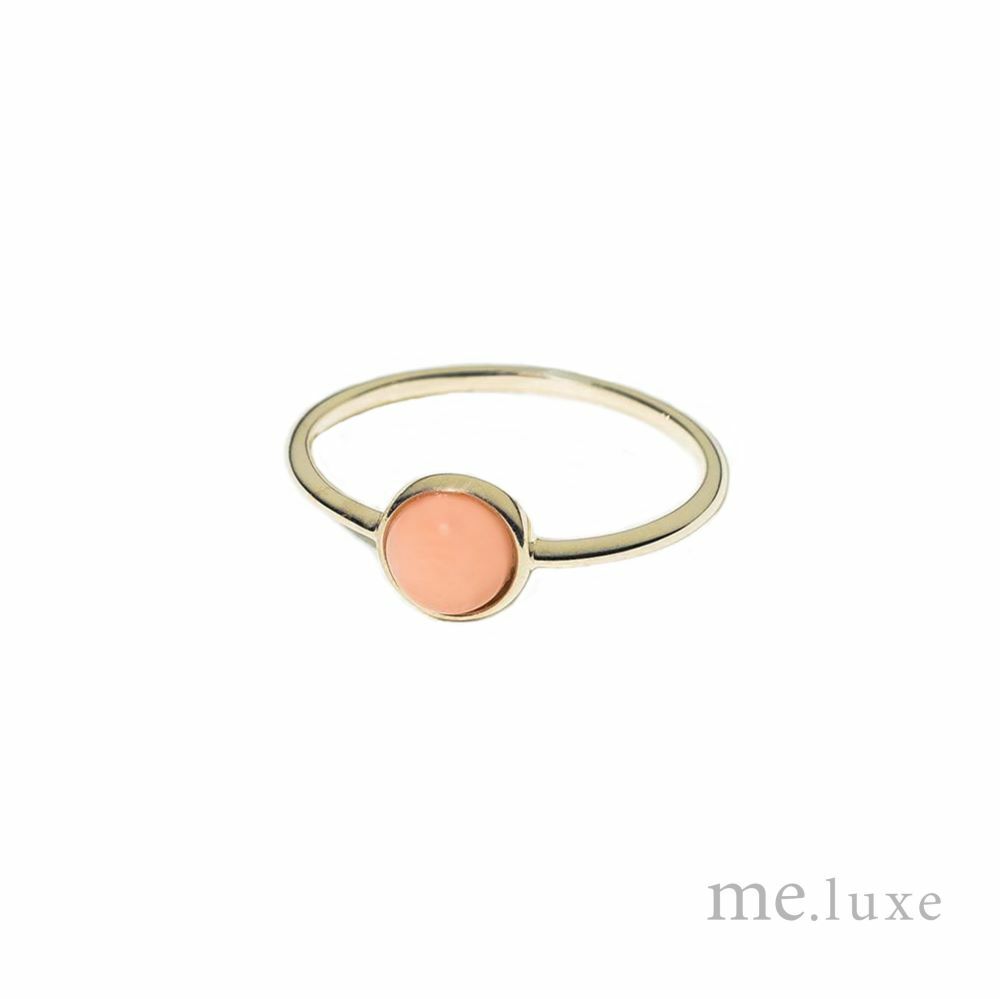 【me.luxe】K10粉橙珊瑚戒