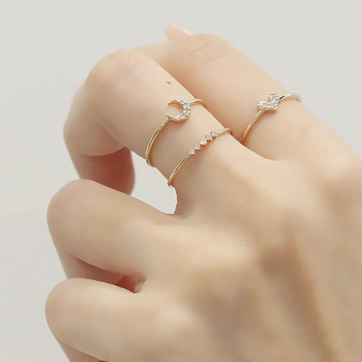 【me.luxe】K10愛心3分鑽戒