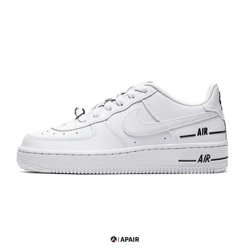 【APAIR】現貨 Nike Air Force 1 Low Lv8 GS 白黑 串標 CJ4092-100