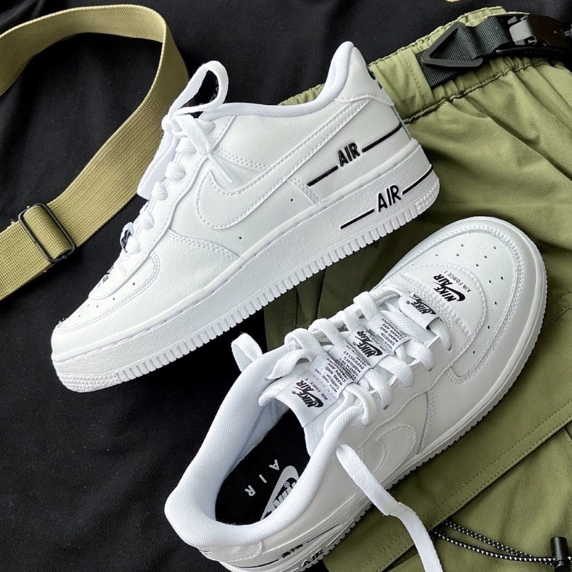 【APAIR】現貨 Nike Air Force 1 Low Lv8 GS 白黑 串標 CJ4092-100