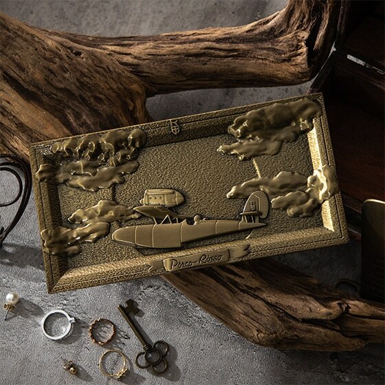 金屬置物盤 紅豬 SAVOIA S.21戰鬥機