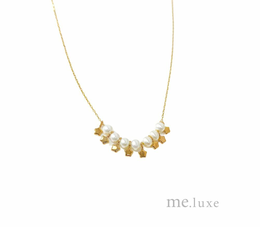 【me.luxe】K10星星串珍珠項鍊