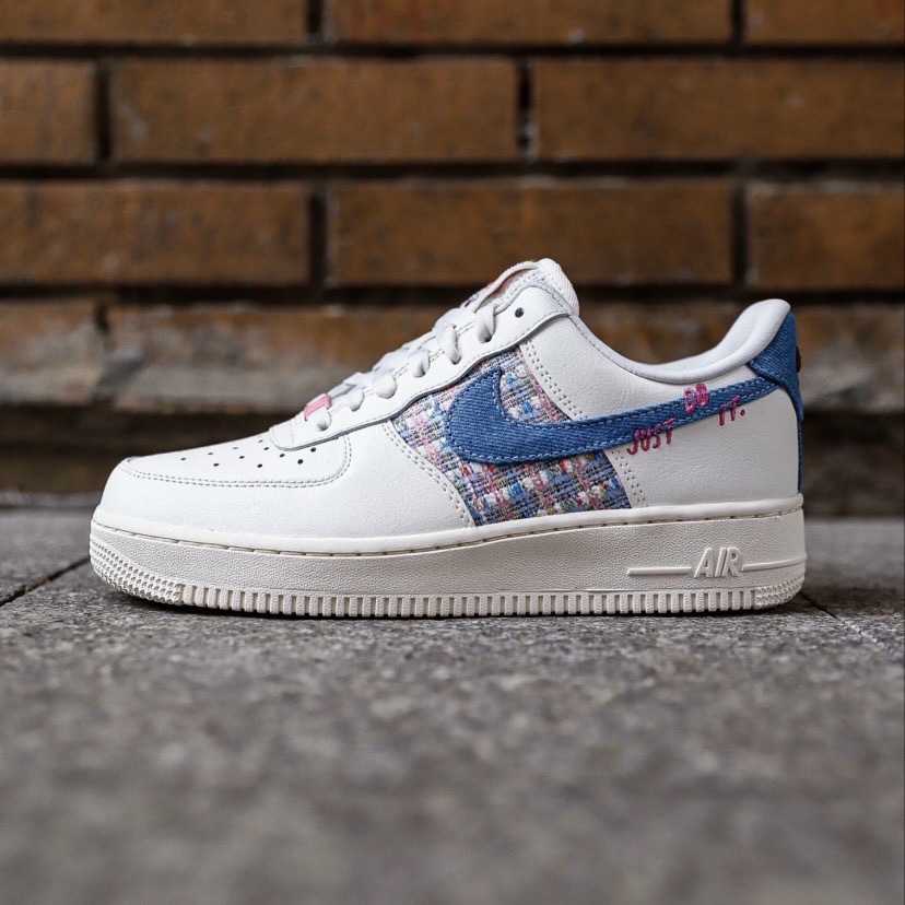 【APAIR】預購 Nike Air Force 1 Low "Just Do It" 白牛仔 小香風 FJ7740-141