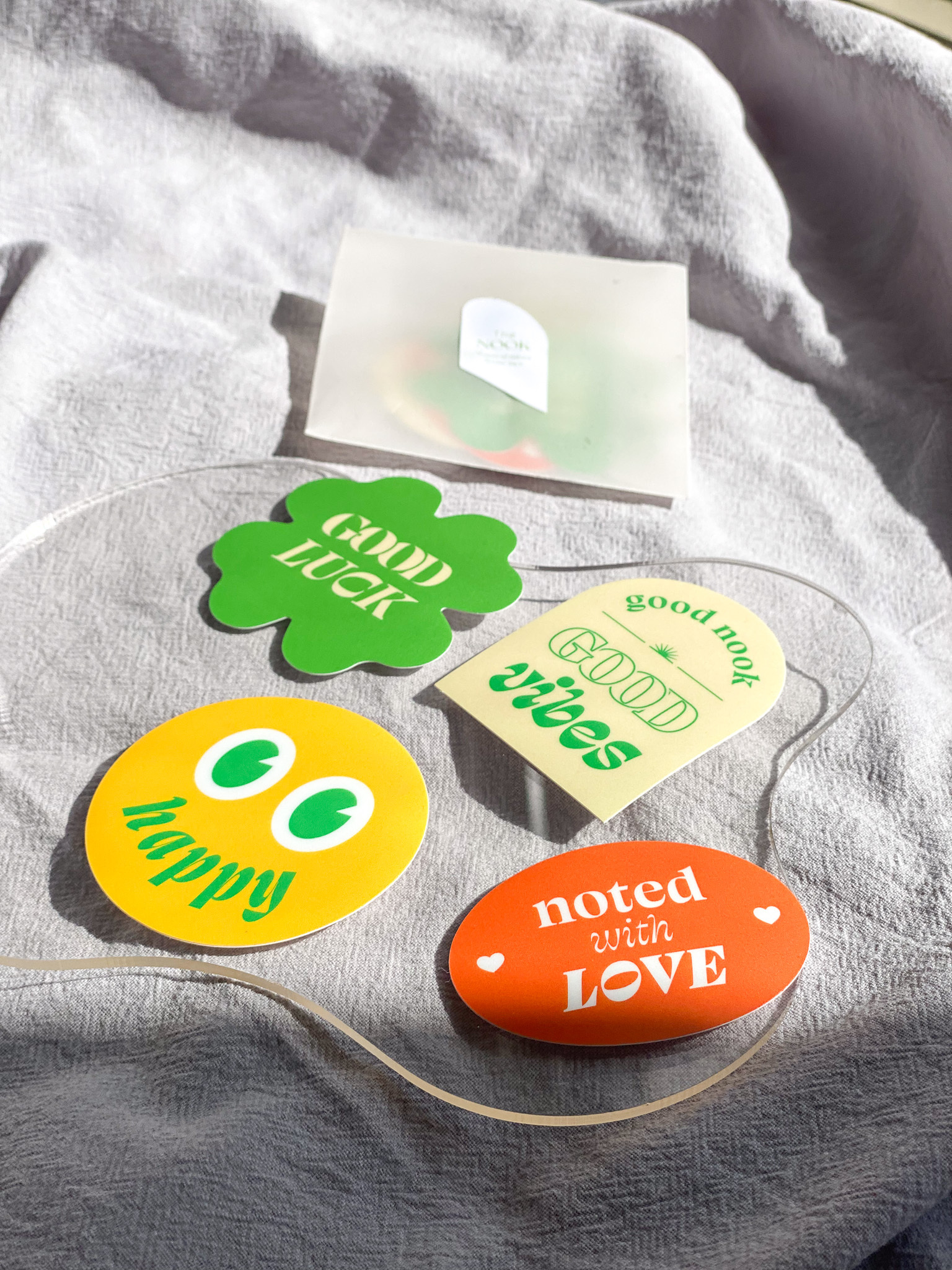 Good Vibe肯定語復古防水霧面貼紙