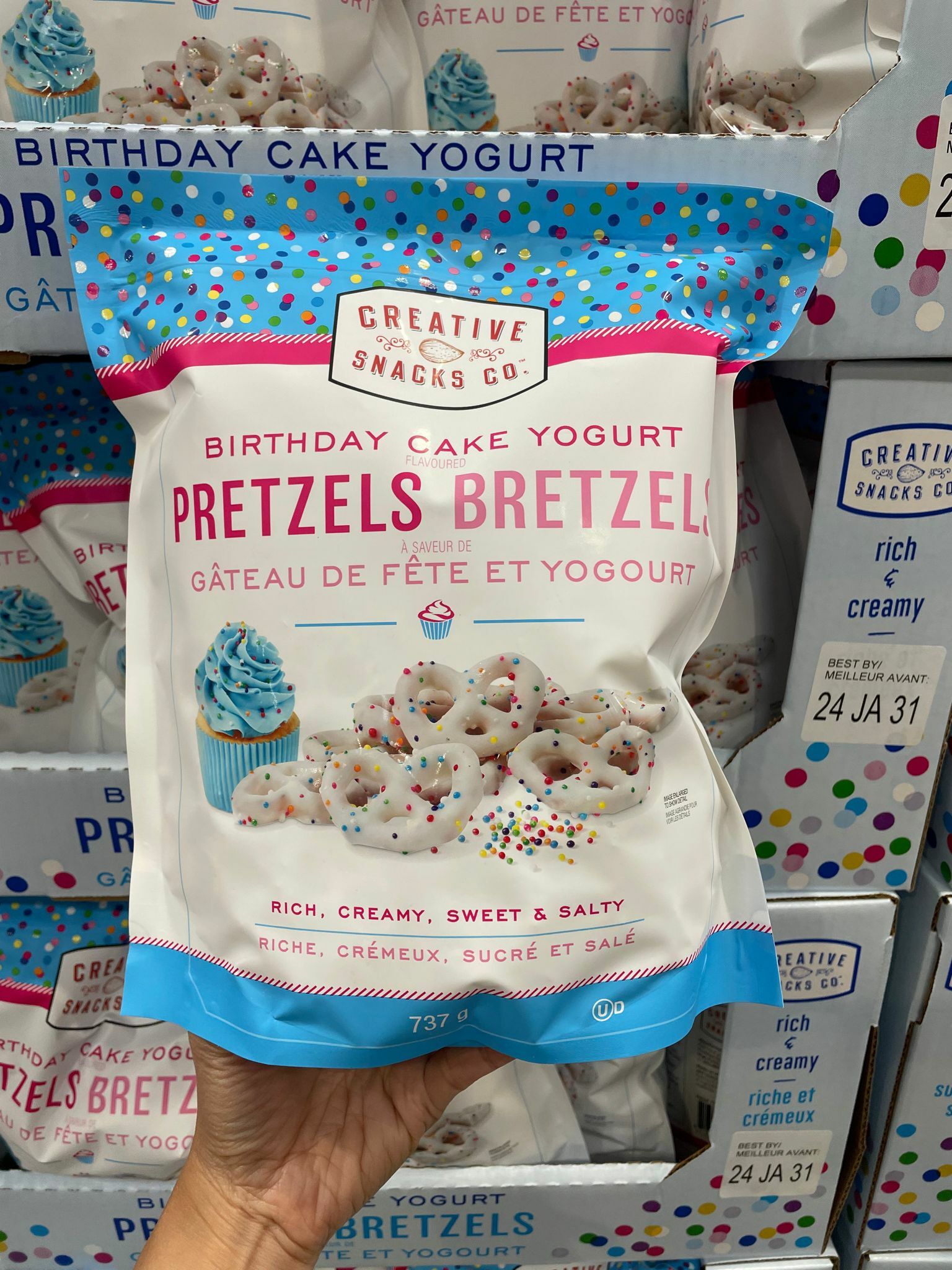 Birthday cake yogurt pretzels737gJan 2024