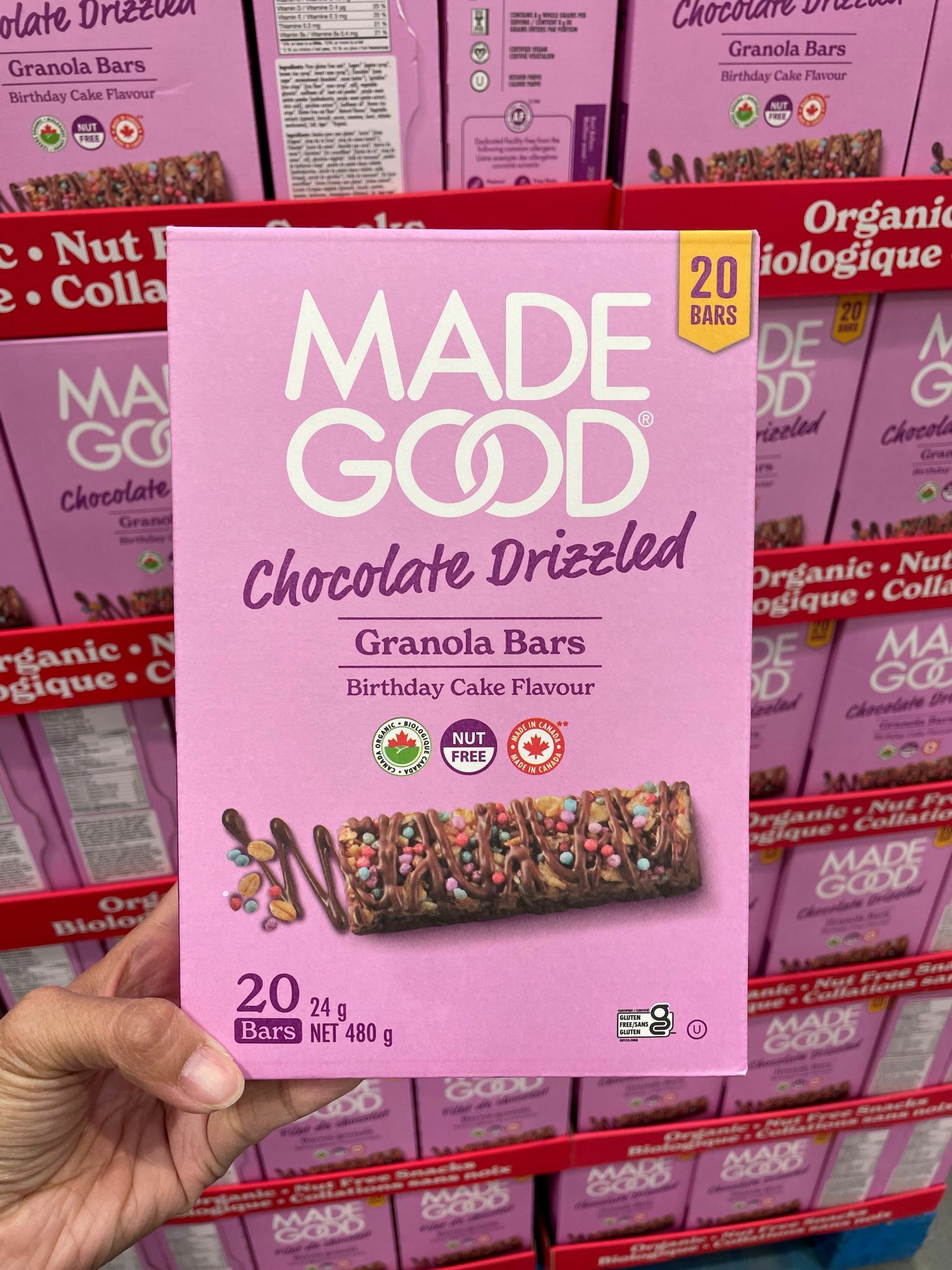 Made good Chocolate drizzled granola bars 24g x 20 bars Jun 2024