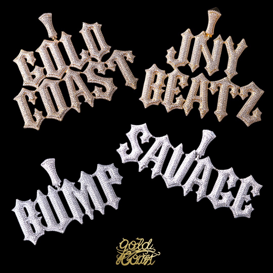 客製化歌德尖刺字體 (A-Z) 字母墜飾