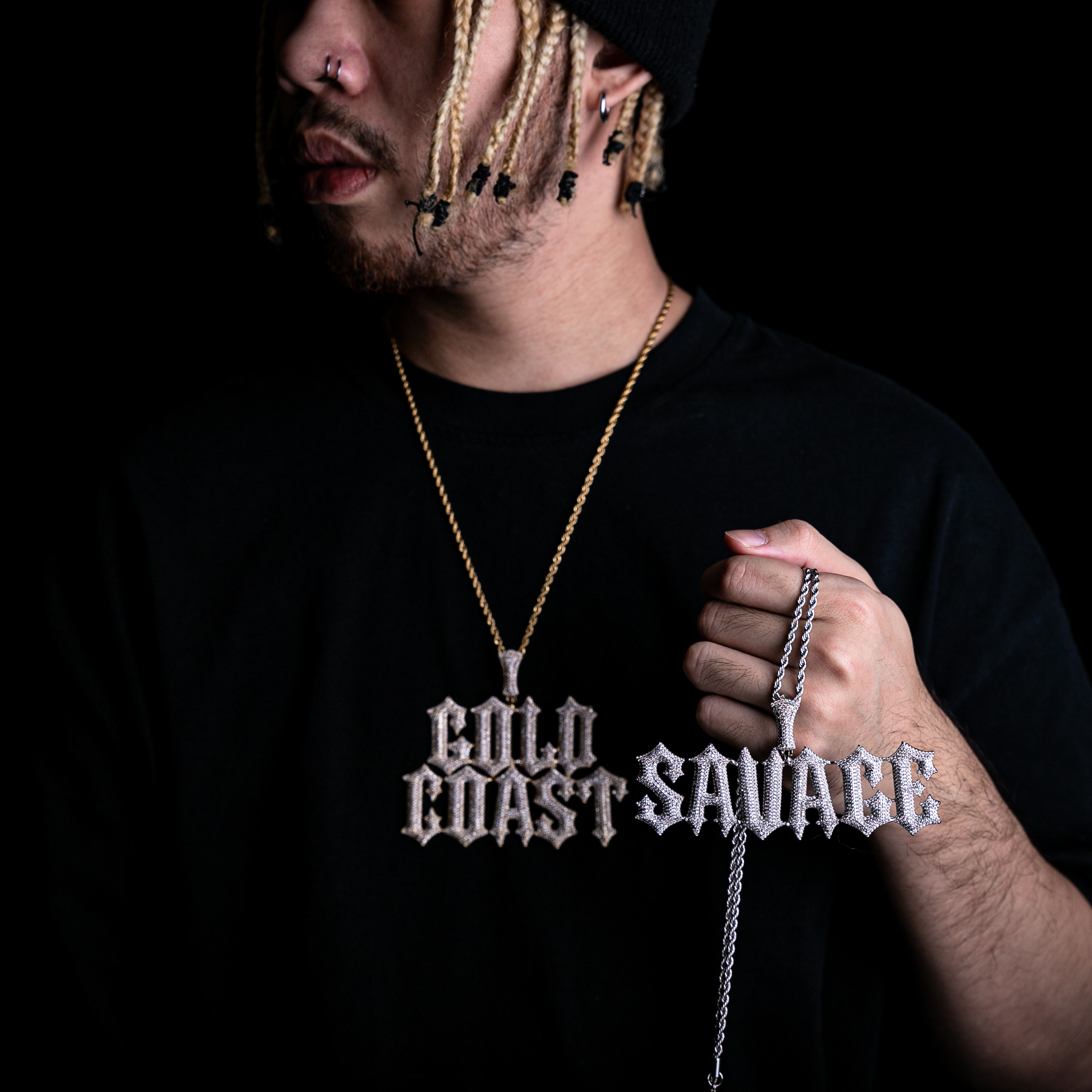 客製化歌德尖刺字體 (A-Z) 字母墜飾