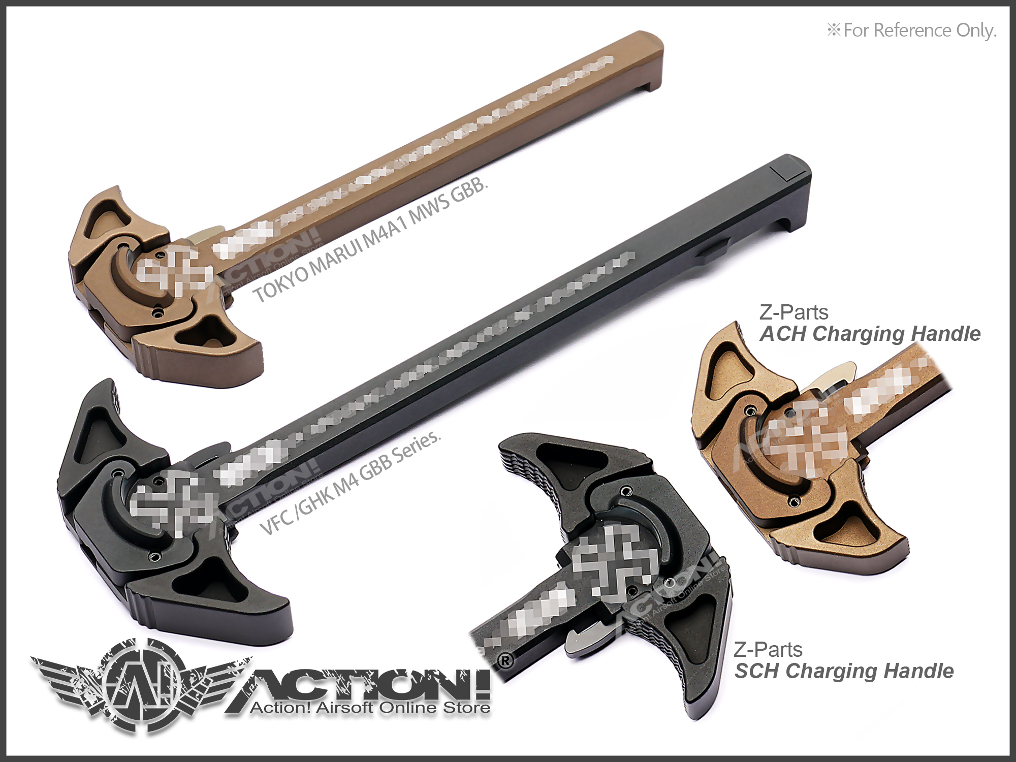 Z-Parts - N-Style SCH Type Charging Handle for MARUI MW