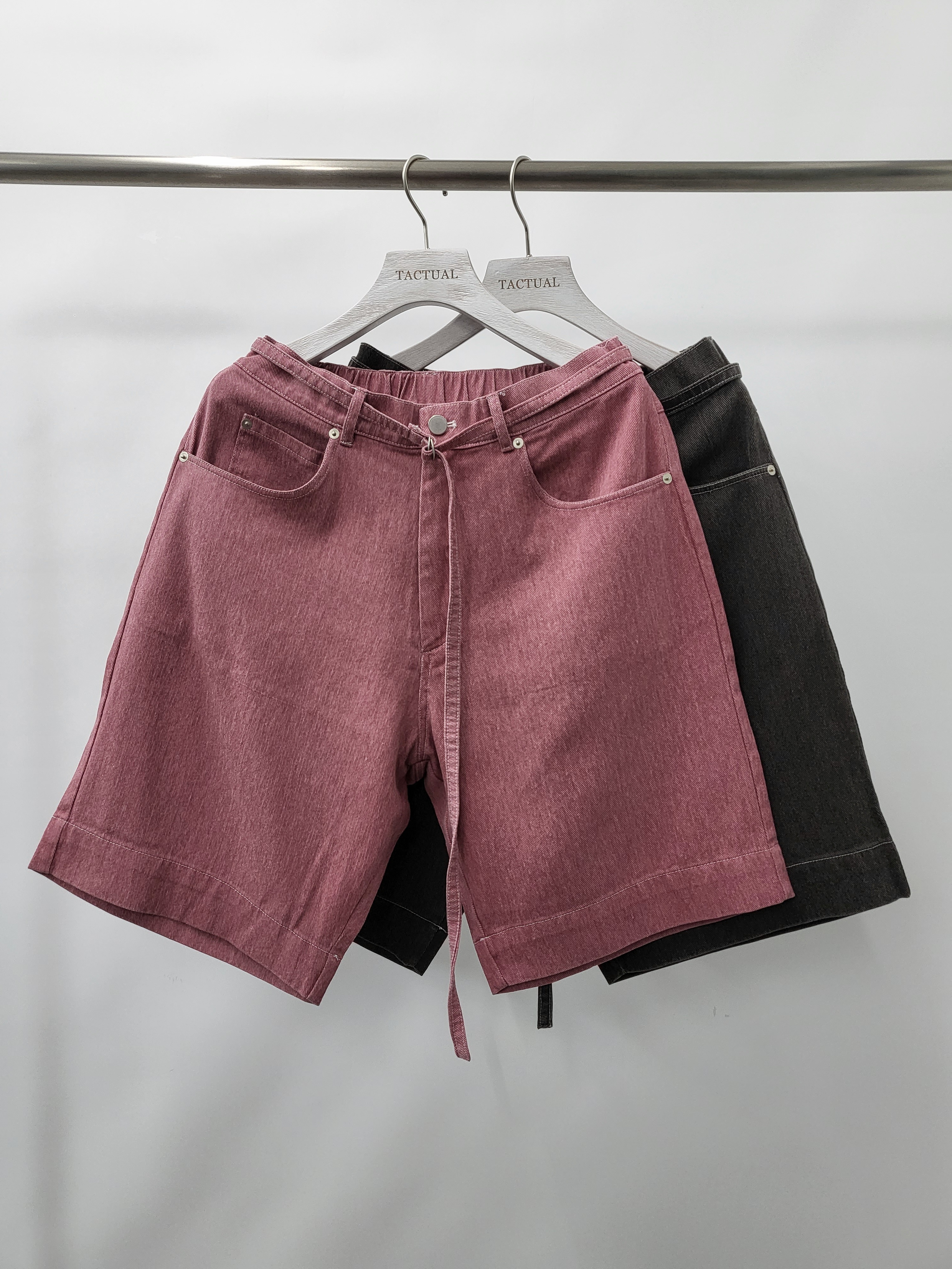 索帶淨色短褲 P2515