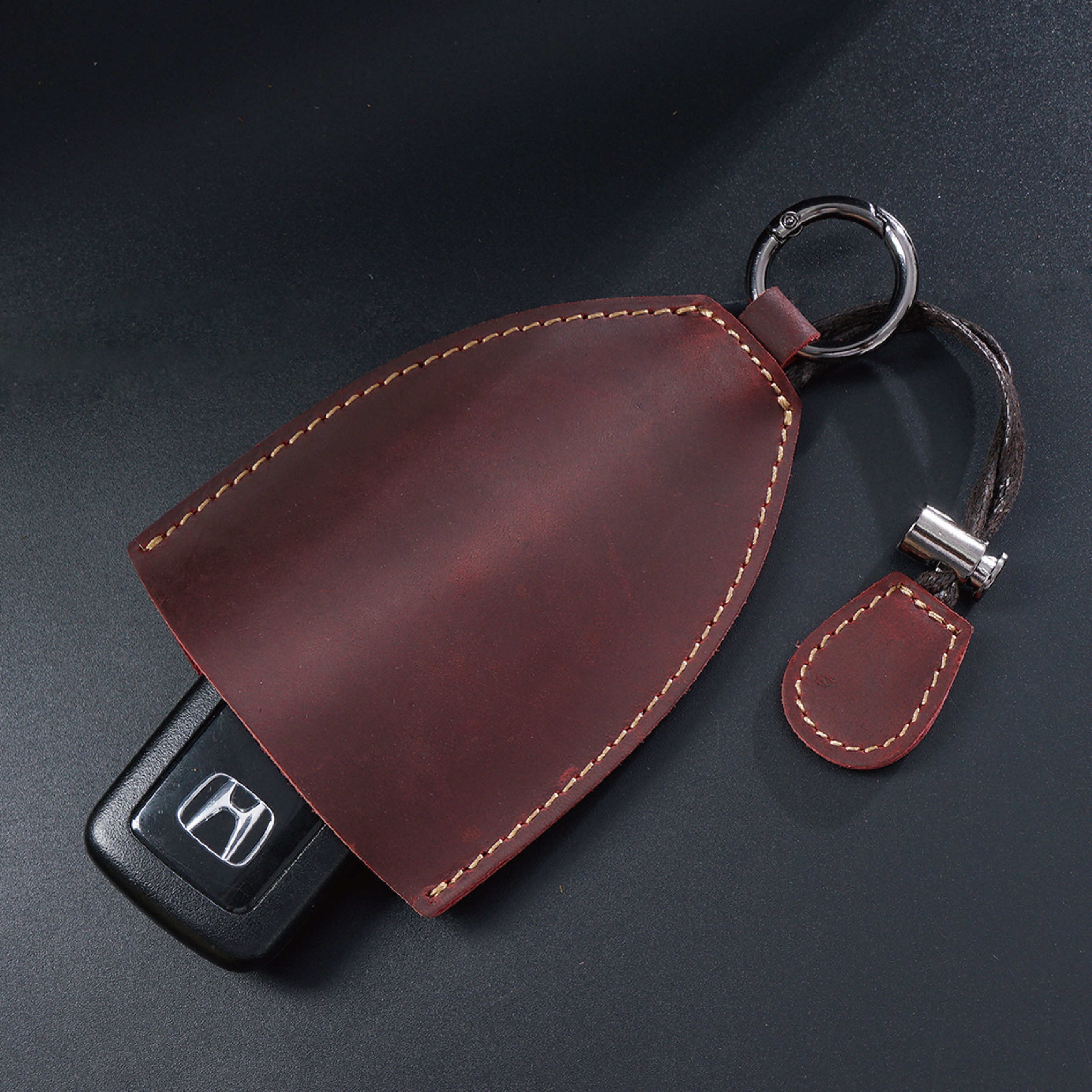 純手工牛皮車用鑰匙包