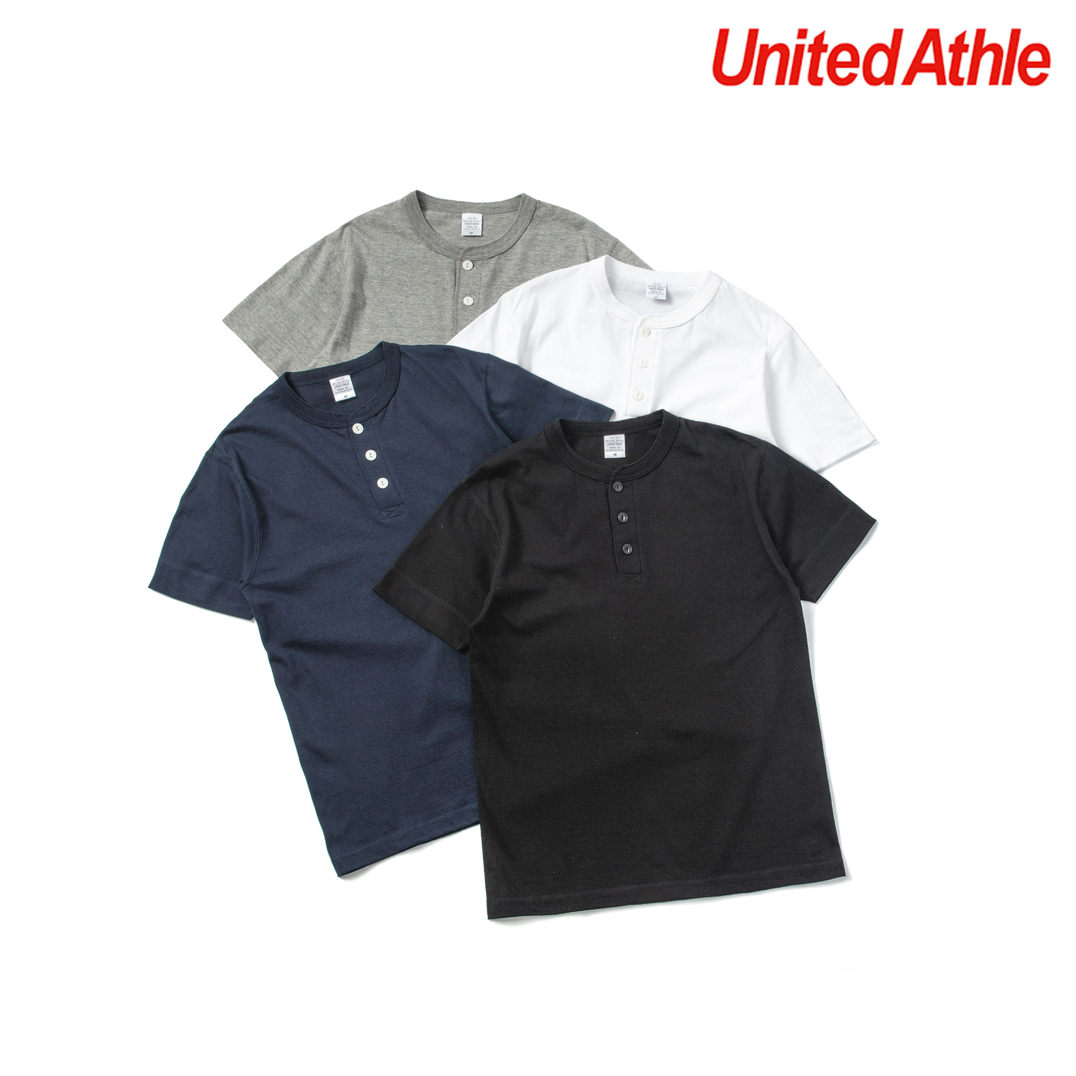 United Athle 5004-01 5.6OZ 亨利領 短TEE