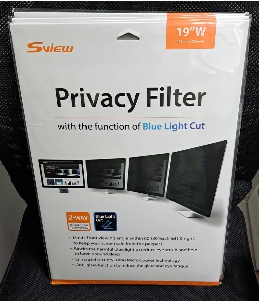 SVIEW 防藍光電腦熒幕保護片- 19吋 (409x256mm) (Part No.: SPF-19W)(韓國製造)<可幫忙改呎吋>
