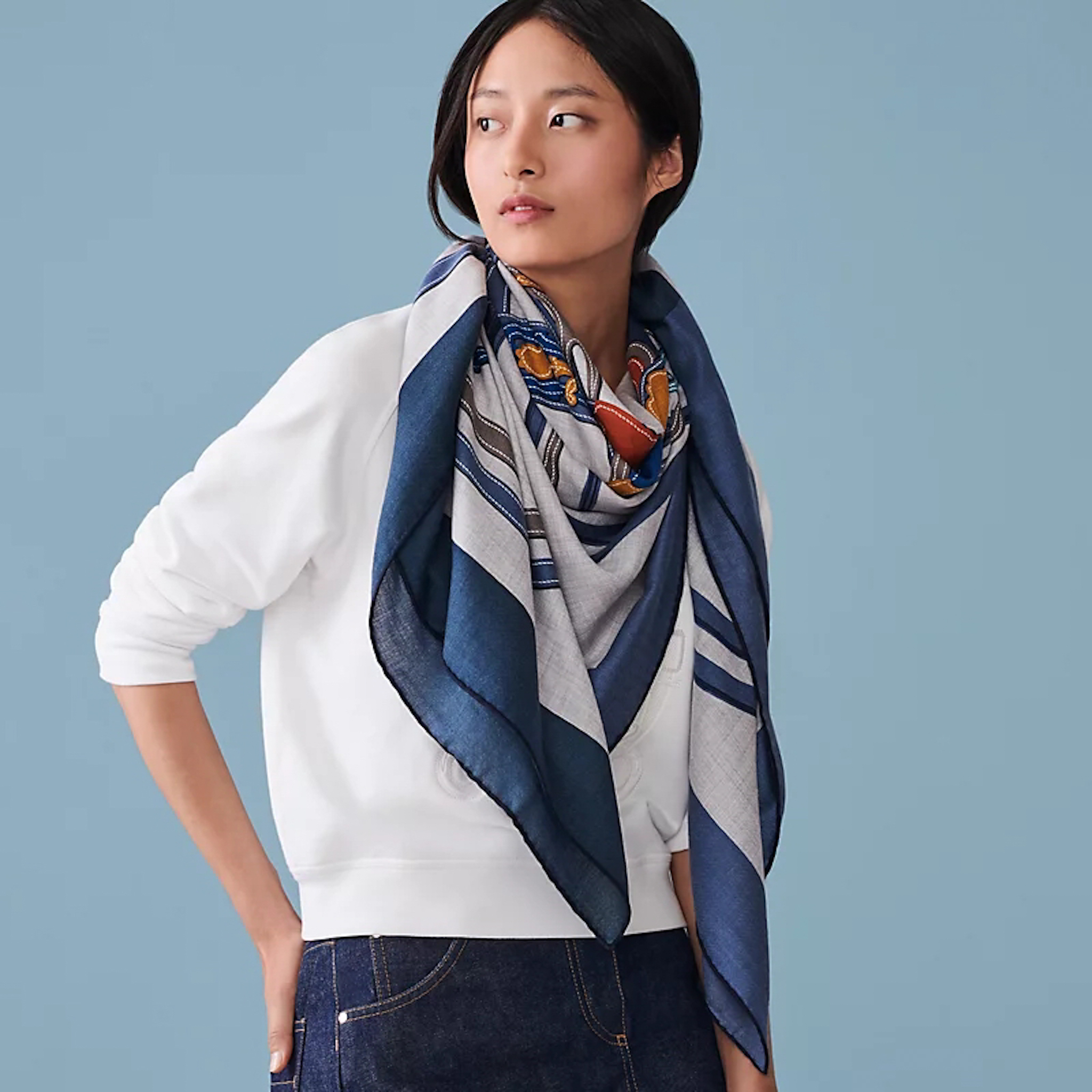 Hermès cashmere scarf 140