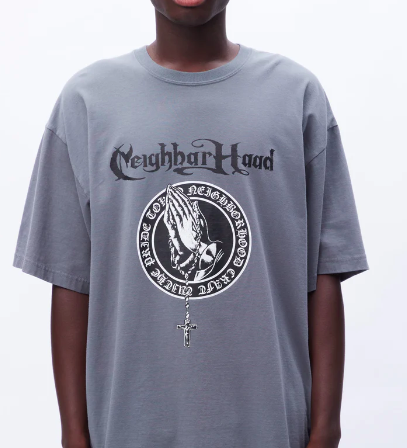 NEIGHBORHOOD NH . TEE SS-11 祈禱短T 灰色