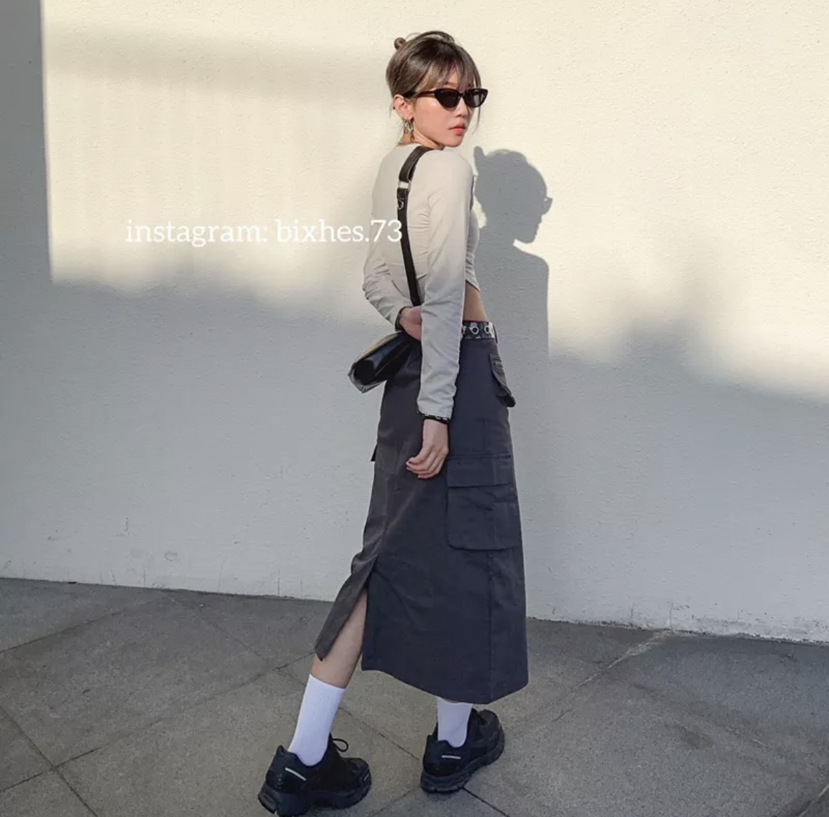 美式多口袋工裝裙( D00004)