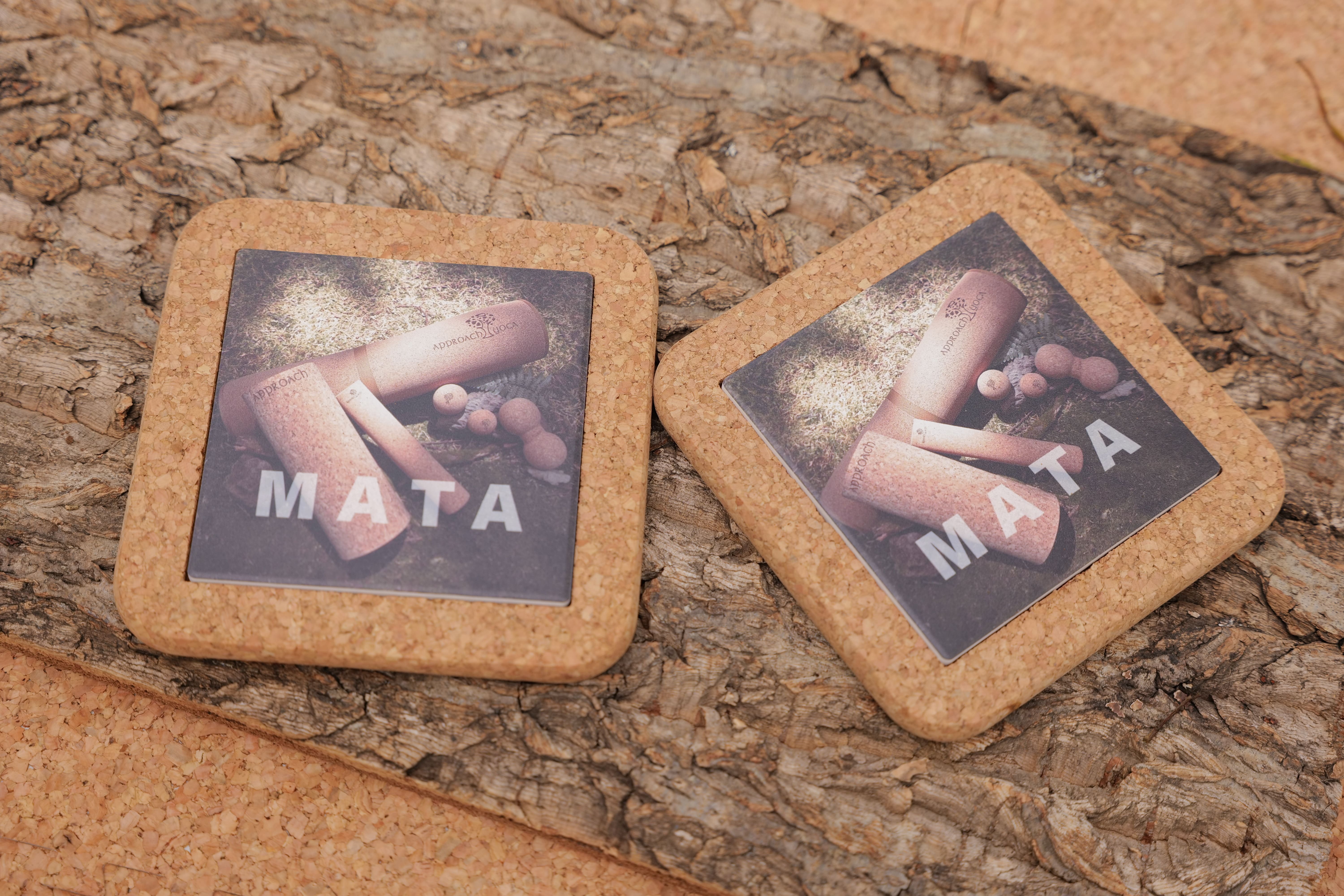 MATA軟木瑜珈-軟木磁磚杯墊