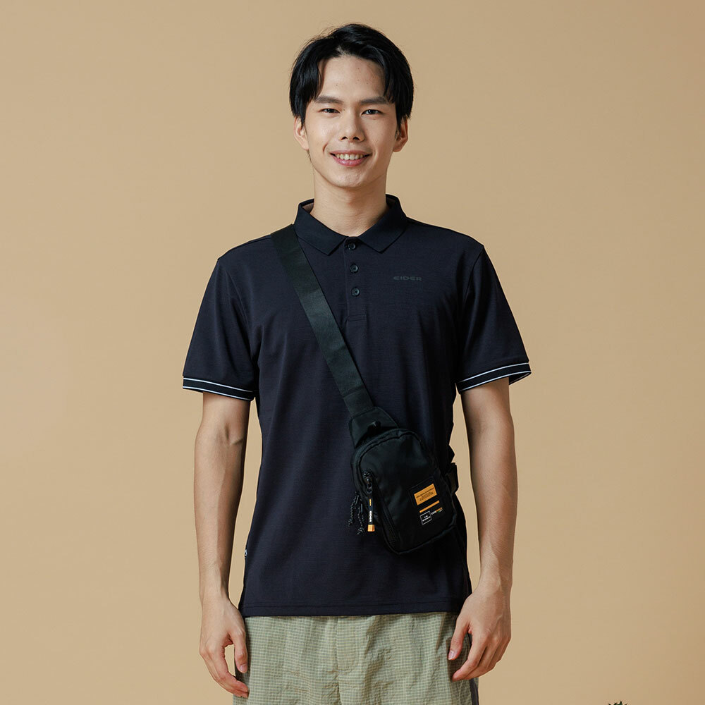 【EIDER】男涼感短袖POLO衫 / 23EDMM23237-[黑]