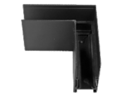 Philips (砂黑) - 48V 磁吸明裝水平轉角連接組件