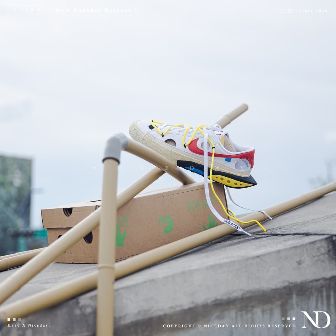 NICEDAY 代購Nike Blazer Low Off-White 白紅解構DH7863-100