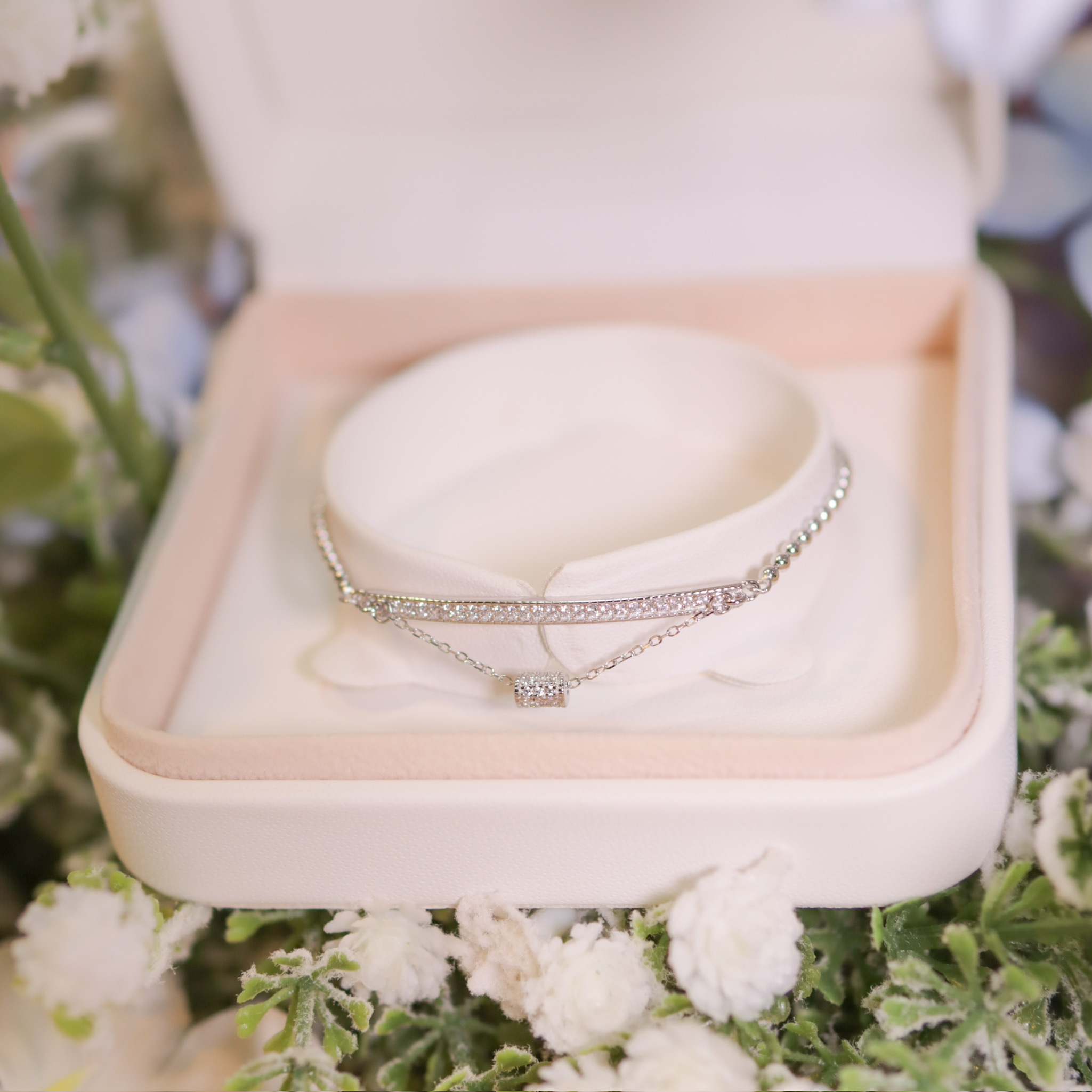 | 925 Silver・ White Gold | Classic Tambourine Bracelet | BR0913 |