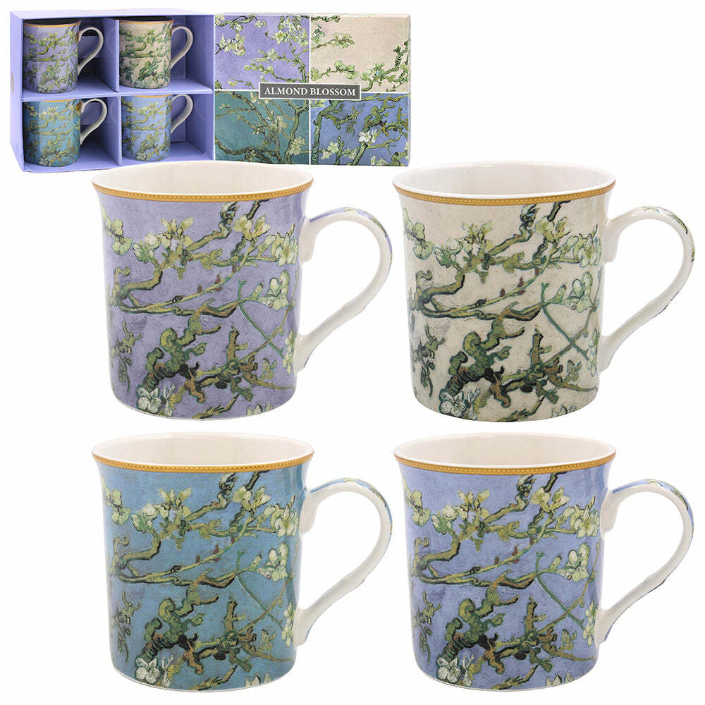 【LESSER & PAVEY】 Van Gogh Almond Blossom 馬克杯4入禮盒