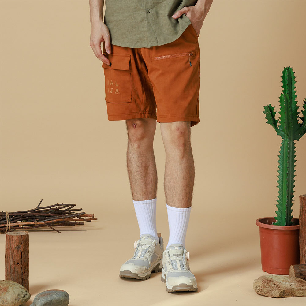 【MALOJA】男防潑水彈力短褲 / 23MA35220-[琥珀、綠]