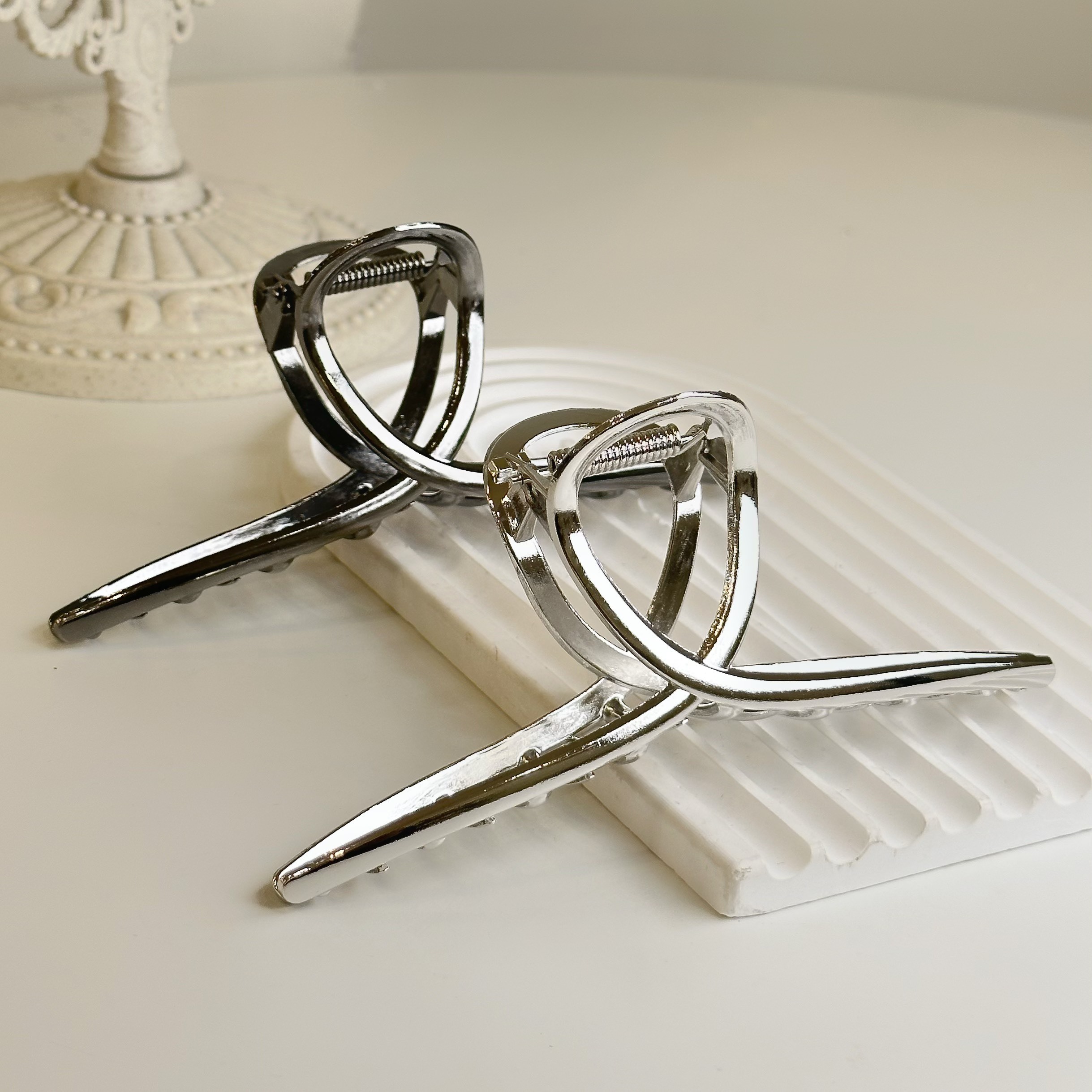 004素面金屬鯊魚夾