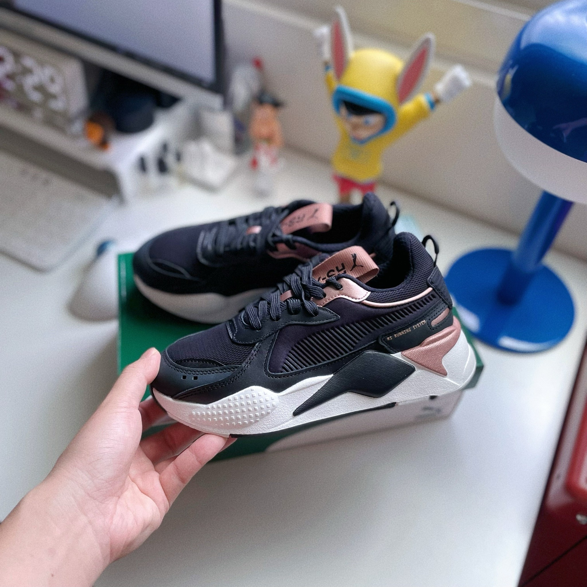 PUMA RS-X Trophy 玫瑰金 黑色 厚底 增高 泫雅 老爹鞋 36945104