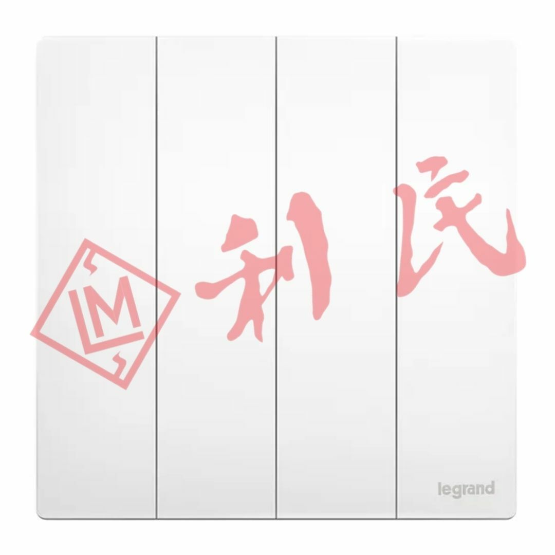 Legrand 羅格朗 MALLIA SENSES 16AX四位單控開關掣 (陶瓷白/香檳金/深沙銀/子夜黑/深古銅)