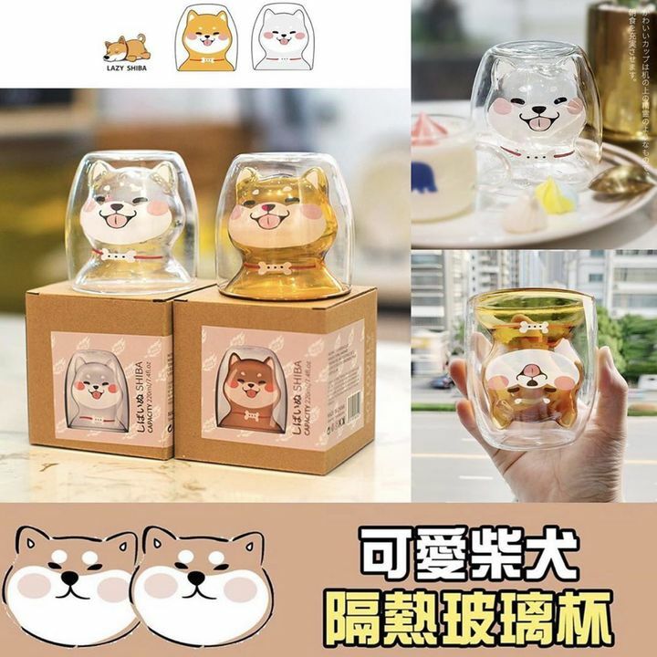 日系小柴玻璃杯透明/黃色