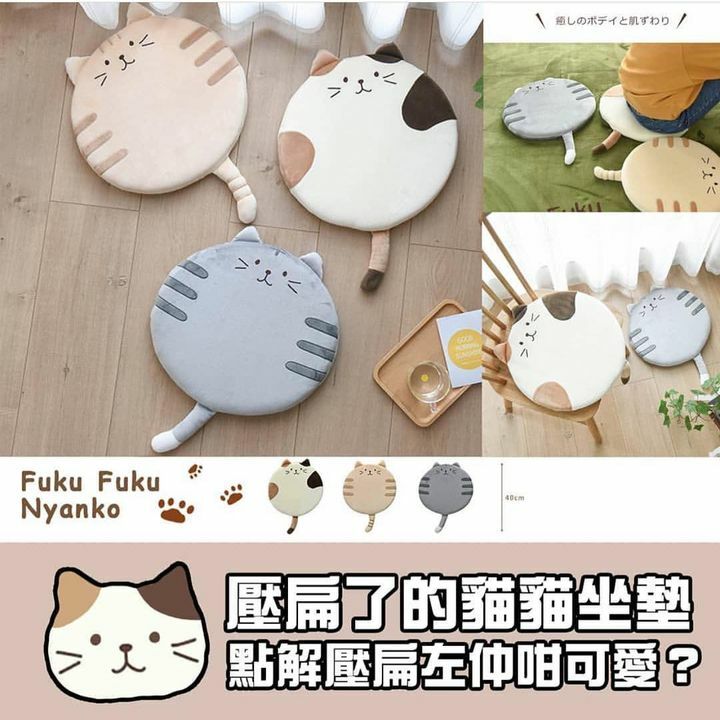壓扁了的貓貓坐墊