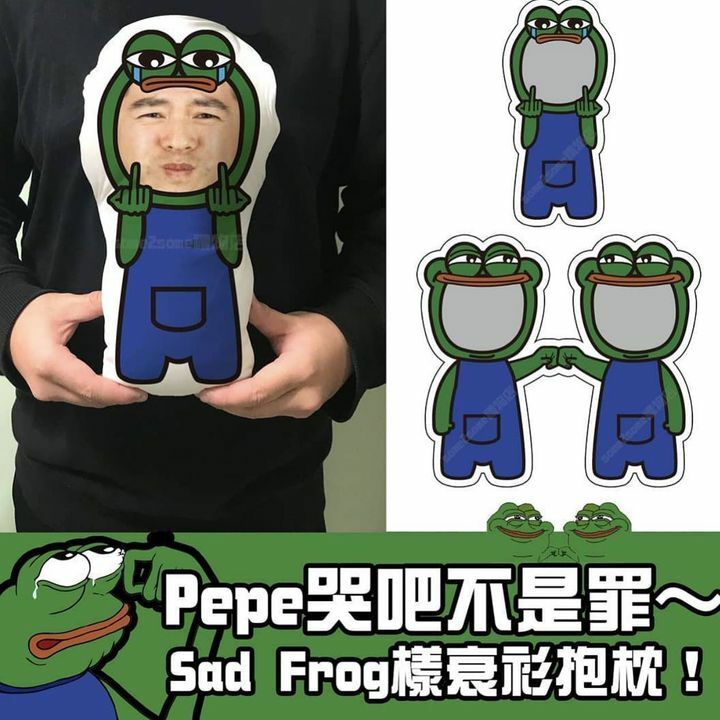 Sad frog抱枕單身蛙/情侶蛙款