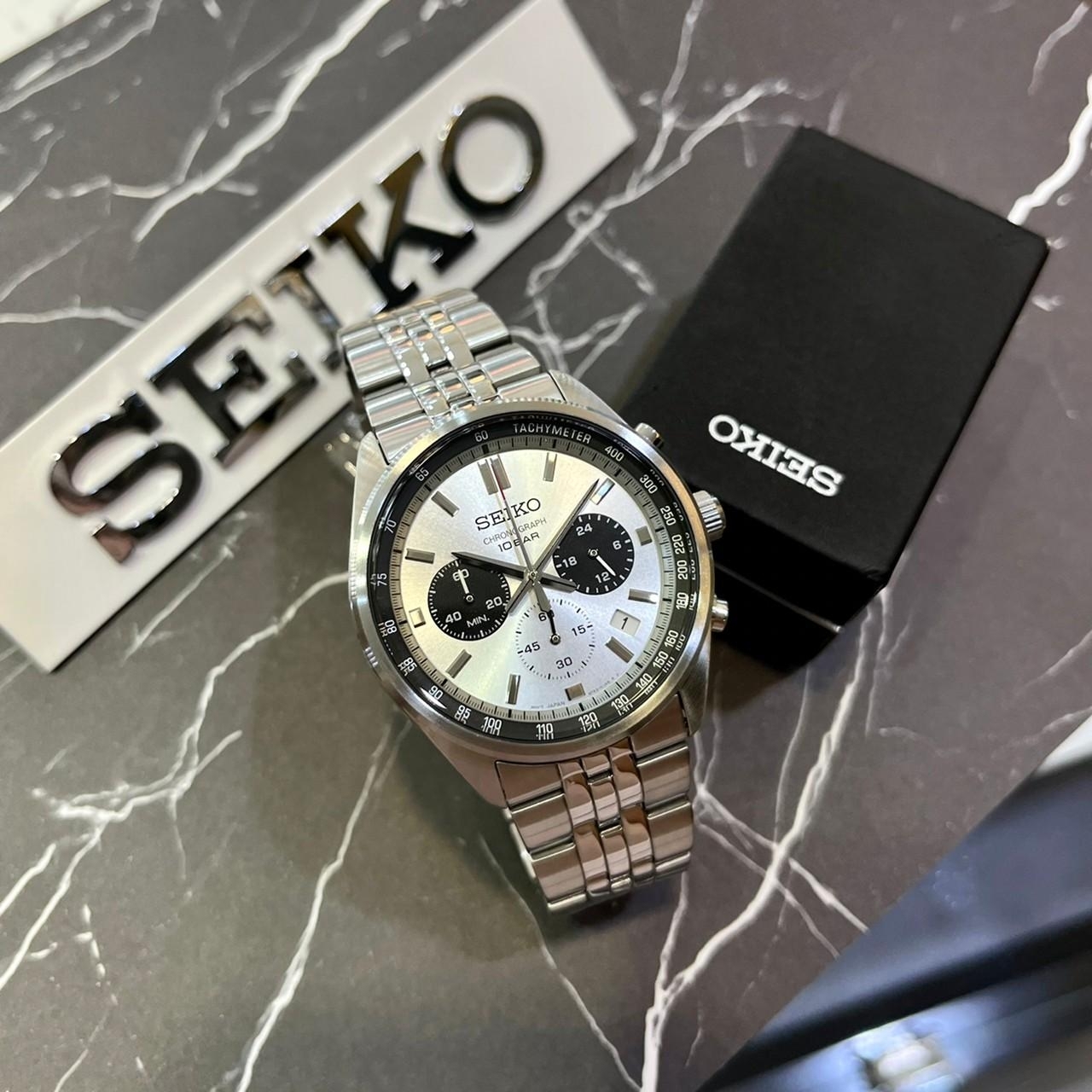 【SEIKO 精工】CS系列熊貓錶計時手錶-白色 8T63-00W0S 41.5mm 現代鐘錶