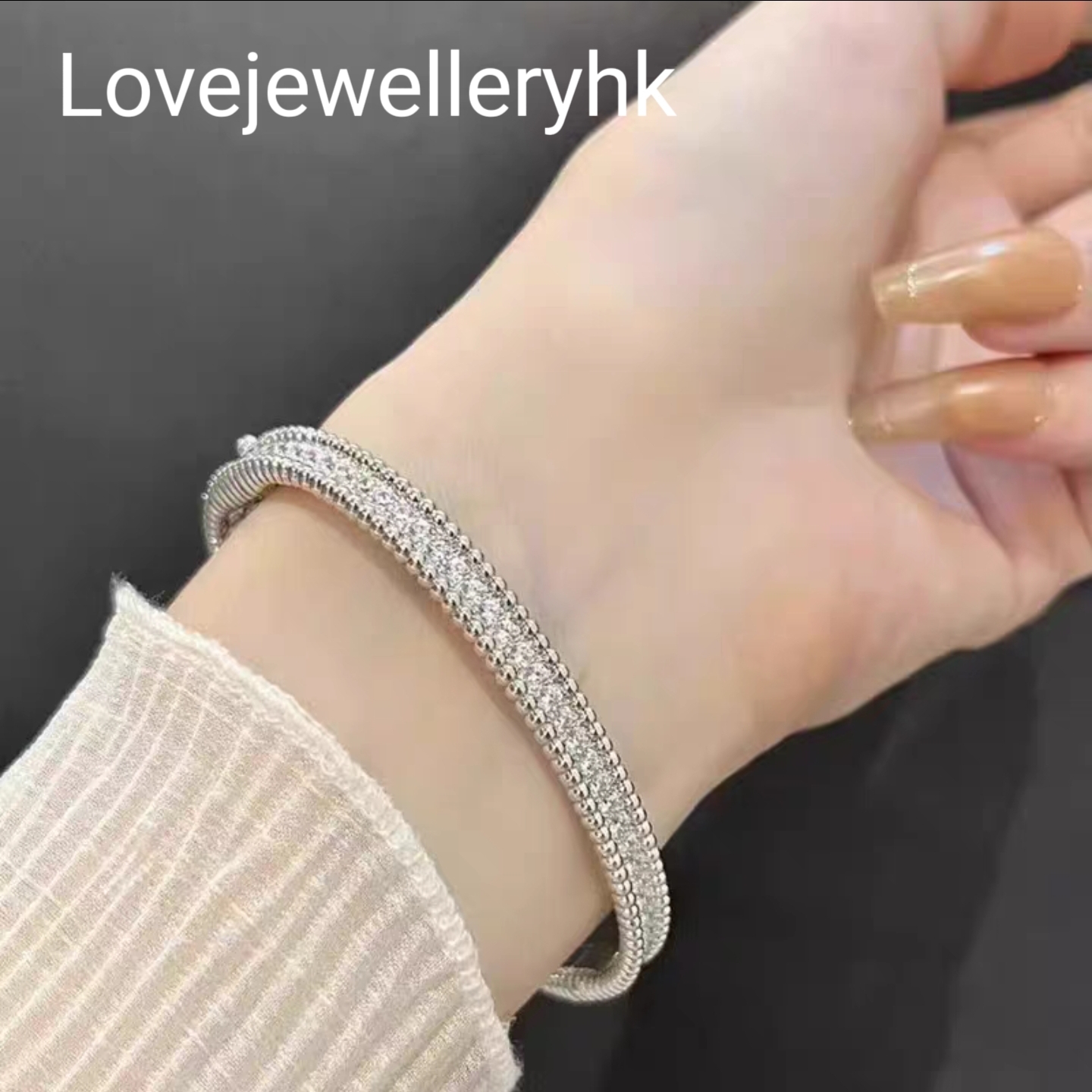 全圈莫桑鑽手鐲    B3C024